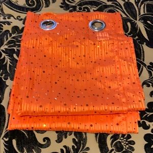Orange curtains